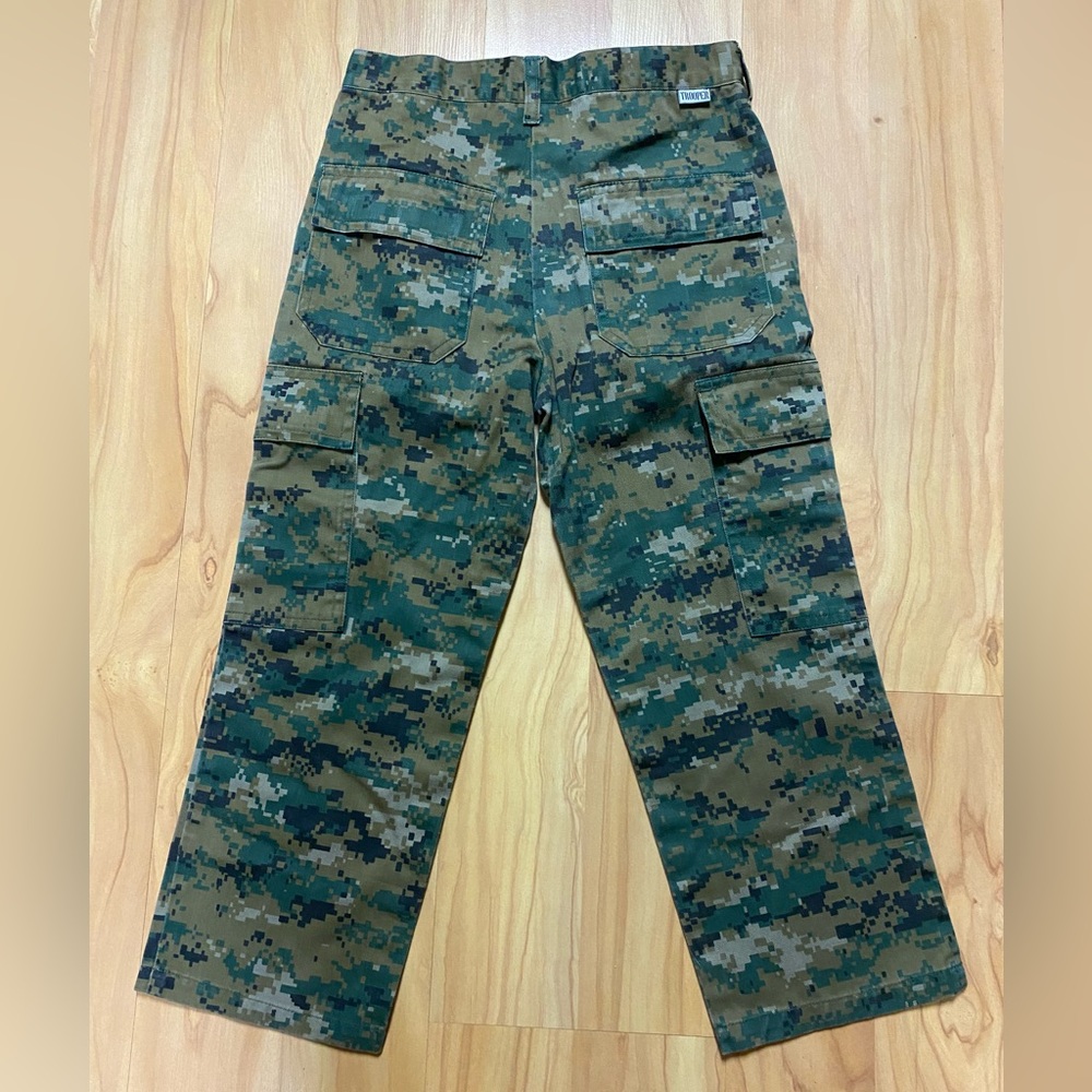 Boys Cargo Trooper Green Camo Pants 6 - Picture 4 of 7